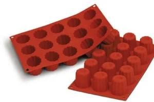 Sale Moule en silicone flexible pour moyen cannelé - 15 x 60 ml Cuisson Et Pâtisserie