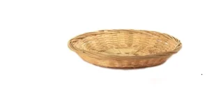 Fashion Panier en bambou naturel de 12" avec rebord de 1.5" Vaisselle De Service