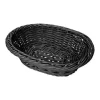 Online Panier ovale de 9" x 6.75" en polypropylène - Noir Vaisselle De Service