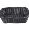 Clearance Panier rectangulaire de 11.5" x 8.5" en rotin - Noir - 6 par boite Vaisselle De Service