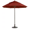 Sale Parasol rond de 9 pieds avec poteau en aluminium Windmaster - Terra Cotta Ameublement Commercial Pour Terrasses