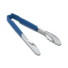 Fashion Pince utilitaire de 9.5" à embout festonné en acier inoxydable avec manche Kool-Touch Bleu Ustensiles Et Outils De Cuisine