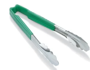 Hot Pince utilitaire de 16" à embout festonné en acier inoxydable avec manche Kool-Touch Vert Ustensiles Et Outils De Cuisine