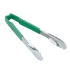 Clearance Pince utilitaire de 12" à embout festonné en acier inoxydable avec manche Kool-Touch Vert Ustensiles Et Outils De Cuisine