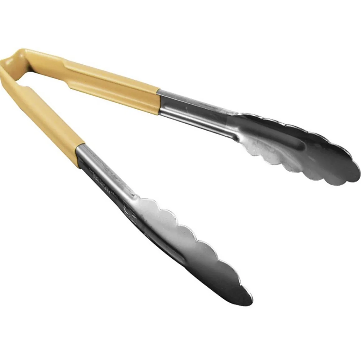 pince_utilitaire_de___emb_0-9.webp Clearance Pince utilitaire de 9.5" à embout festonné en acier inoxydable avec manche Kool-Touch Ocre Ustensiles Et Outils De Cuisine