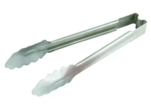 Best Pince utilitaire robuste de 9.5" monopièce à embout festonné en acier inoxydable (sans ressort) Jacob's Pride Ustensiles Et Outils De Cuisine