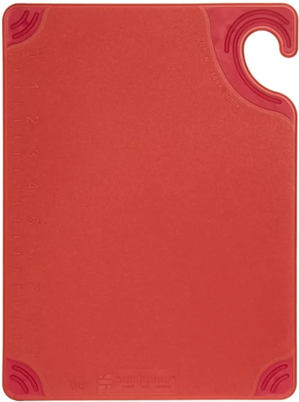 Discount Planche à découper de 15" x 20" Saf-T-Grip - Rouge Articles De Cuisine