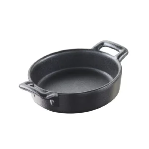 Clearance Plat à crème brûlée ovale de 8.75 oz Belle Cuisine - Noir - 6 par boite Vaisselle De Service