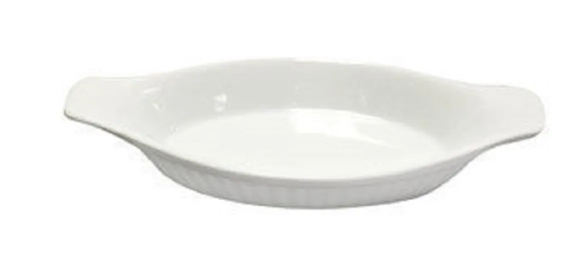 plat__gratin_ovale_de__oz_0-6.webp Best Plat à gratin ovale de 6.5 oz en céramique blanche Vaisselle De Service
