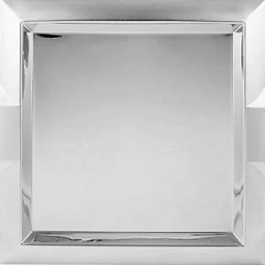 Discount Plateau de service carré de 15.75" en acier inoxydable Vaisselle