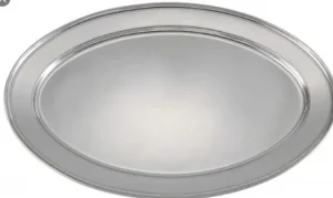 Clearance Plateau de service ovale de 19.75" x 13.75" en acier inoxydable Vaisselle