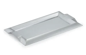 Best Plateau de service rectangulaire de 18" x 10" en acier inoxydable Vaisselle