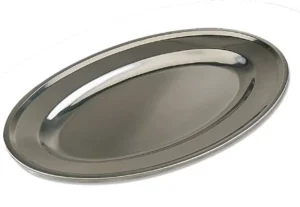 Outlet Plateau ovale de 15.5" x 10 7/16" en acier inoxydable Vaisselle