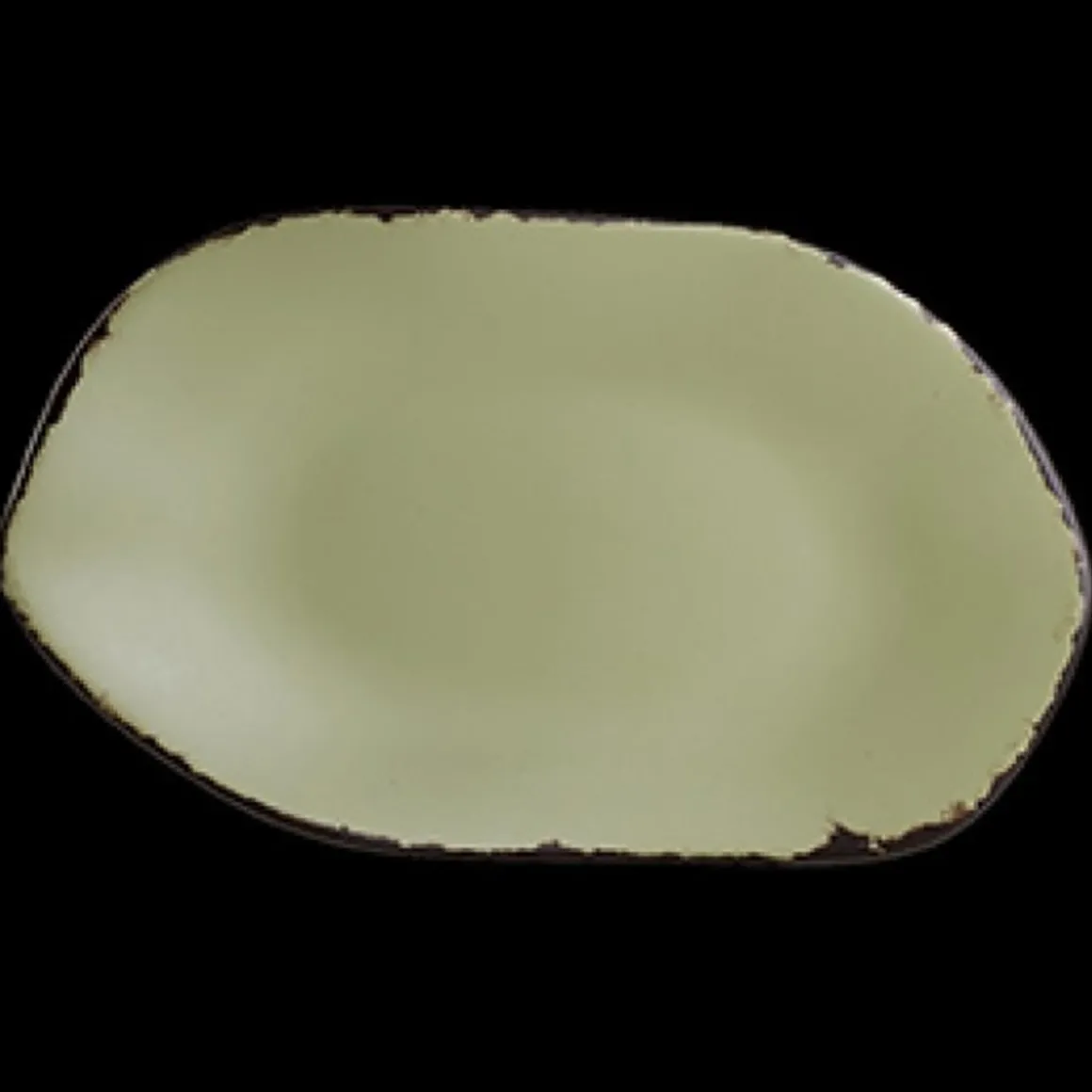 plateau_ovale_de__x___en__0-3.webp Discount Plateau ovale de 12" x 7 1/8" en mélamine Marisol Rustic par Delfin - Sage - 12 par boite Vaisselle