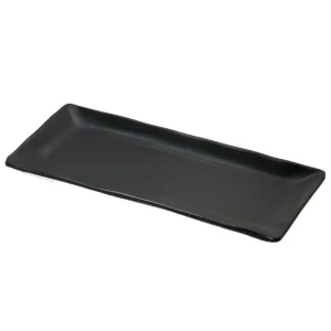 Online Plateau rectangulaire de 12" x 5.25" en mélamine Nara - Noir mat - 12 par boite Vaisselle