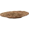New Plateau rond en coco naturel de 12" Vaisselle De Service