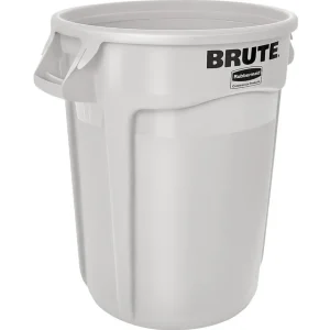 Sale Poubelle de 32 gallons ventilée Brute (sans couvercle) - Blanche Poubelles Et Bac De Recyclage
