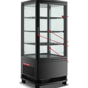 Discount Présentoir réfrigéré de 86 L à 4 côtés vitrés Présentoirs Et Équipements Pour Concession