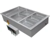 New Puit chauffant encastrable à 3 bacs avec drain de 1" - 208 Volts Réchauds Et Maintiens