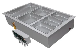 New Puit chauffant encastrable à 2 bacs avec drain de 1" - 240 Volts Réchauds Et Maintiens