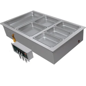 Outlet Puit chauffant encastrable à 3 bacs avec drain de 1" - 240 Volts Réchauds Et Maintiens