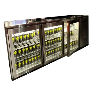 Sale Réfrigérateur de bar (Back bar) de 85" à 3 portes vitrées (pass-through) Réfrigérateurs De Bar