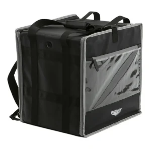 New Sac à dos de livraison de 16" x 13" x 1" avec coussin chauffant de 120V Série 5 - Noir Sac De Livraison
