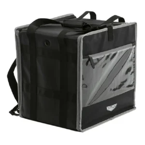 New Sac à dos de livraison de 16" x 13" x 14" avec coussin chauffant de 120V et batterie 12V Série 5 - Noir Sac De Livraison