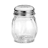 Sale Saupoudreuse de 6 oz Twister en verre avec couvercle en acier inoxydable - 12 par boite Accessoires Et Distributeurs Pour Condiments