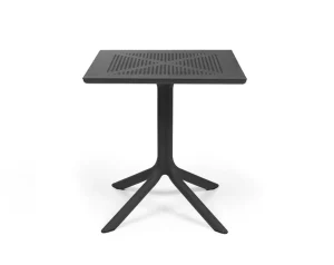 Sale Table carrée de 32" Clip 80 - Antracite (noire) Ameublement Commercial Pour Terrasses