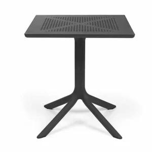 Outlet Table carrée de 28" Clip 70 - Antracite (noire) Ameublement Commercial Pour Terrasses