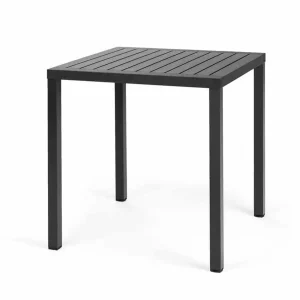 Clearance Table carrée de 28" Cube 70 - Antracite (noire) Ameublement Commercial Pour Terrasses