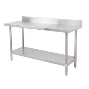 Outlet Table de travail de 30" x 72" en acier inoxydable avec dosseret de 5" Tables De Travail Commerciales