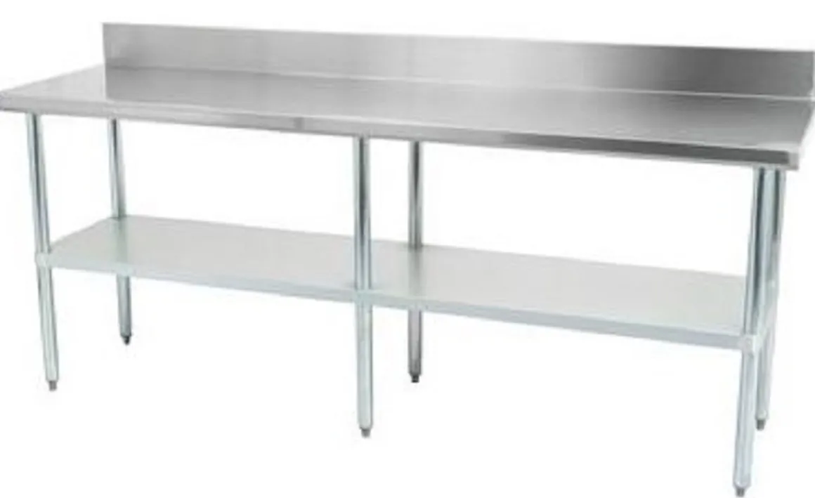 table_de_travail_de__x__e_0-14.webp Sale Table de travail de 24" x 84" en acier inoxydable avec dosseret de 5" Tables De Travail Commerciales