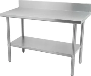 Online Table de travail de 30" x 48" en acier inoxydable avec dosseret de 5" Tables De Travail Commerciales
