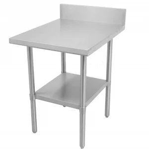 Discount Table de travail de 24" x 24" en acier inoxydable avec dosseret de 5" Tables De Travail Commerciales
