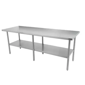 Hot Table de travail de 30" x 96" en acier inoxydable Tables De Travail Commerciales