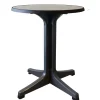 Outlet Table ronde de 24" Omega - Metal Brushed / Charcoal Ameublement Commercial Pour Terrasses