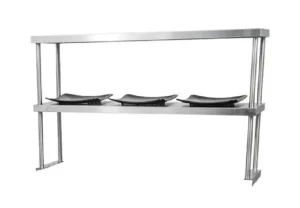 Sale Tablette passe-plat double de 12" x 48" en acier inoxydable Tablettes Murales Et Passe-plats