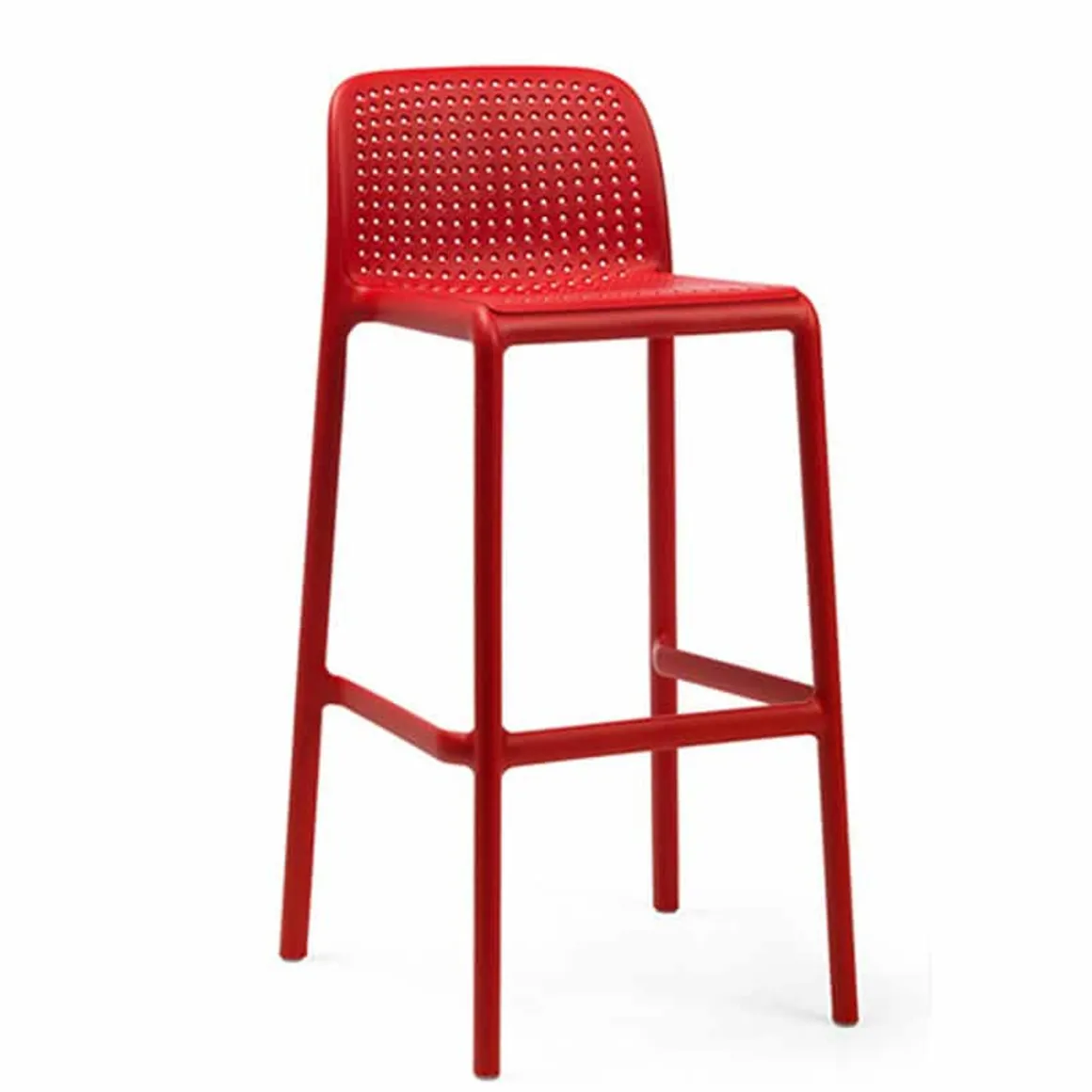tabouret_de_bar_lido_bar__0-2.webp Discount Tabouret de bar Lido Bar - Rosso (rouge) Ameublement Commercial Pour Terrasses