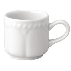 Best Tasse à café empilable de 4 oz Buckingham - Blanche - 24 par boite Vaisselle