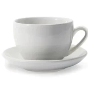 Outlet Tasse à espresso de 5 oz avec soucoupe - Blanche - 4 par boîte Vaisselle