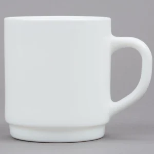 Best Tasse empilable de 10 oz Opal Restaurant White - 36 par boite Vaisselle