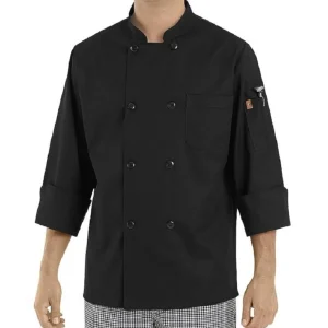 Online Veston de chef noir - Très-grand Linge De Cuisine Et Vêtements