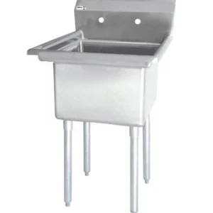 Outlet Évier à 1 bassin de 24" x 24" x 14" en acier inoxydable Éviers Commerciaux