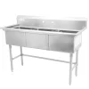 Online Évier 3 bassins de 18" x 18" x 11" en acier inoxydable Éviers Commerciaux