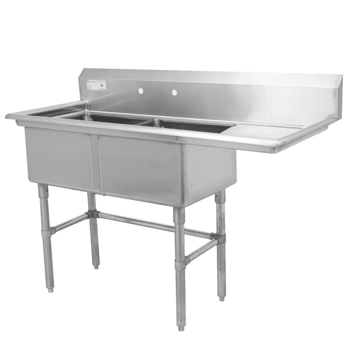vier__bassins_de__x__x__e_0-9.webp New Évier 2 bassins de 18" x 18" x 11" en acier inoxydable - Égouttoir de 18" à droite Éviers Commerciaux